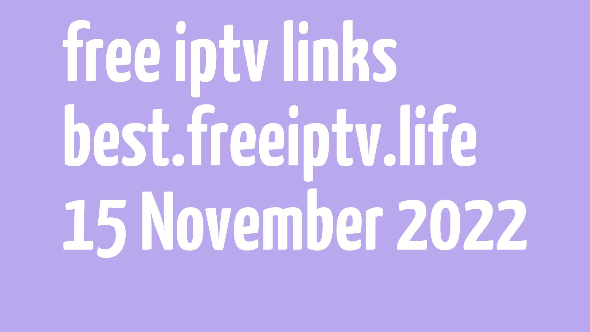 free iptv links 141122
